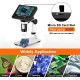 Digital Microscope with 4.3inch LCD Screen, 50-1000X Coin Microscope for Error Coins, USB Magnifier Micro Scope with High Stand 8 Adjustable LED Lights for Windows PC View